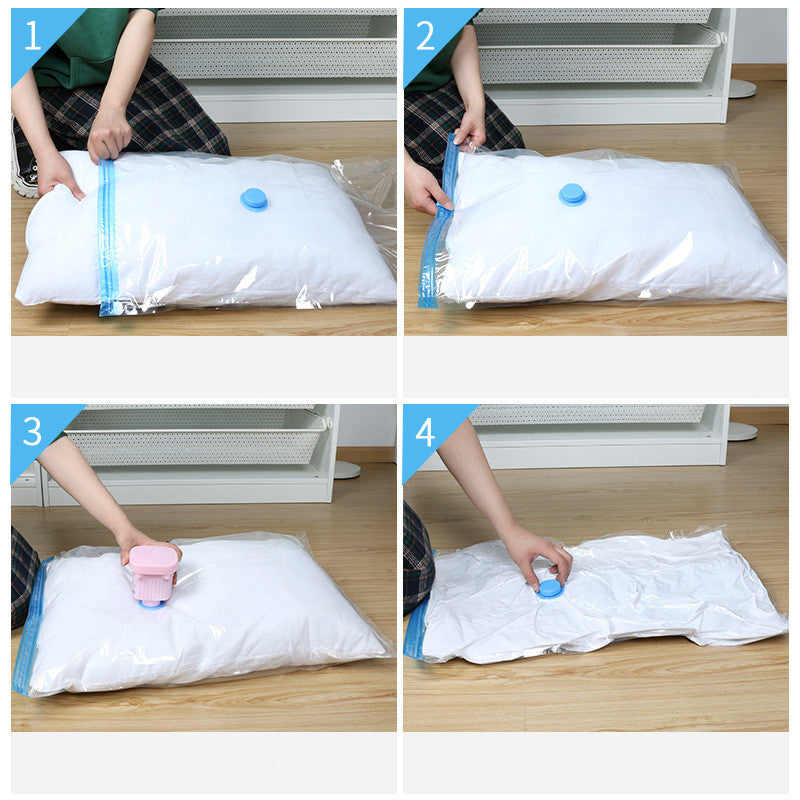 Set de 5 Bolsas de almacenamiento al vacío para ahorro de espacio + bomba