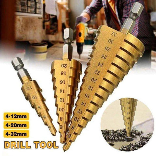 Kit Completo Brocas Titanio Escalonadas Indestructibles