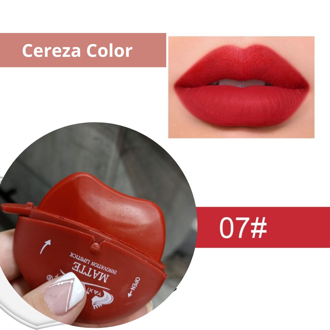 Labial mate en forma de labio