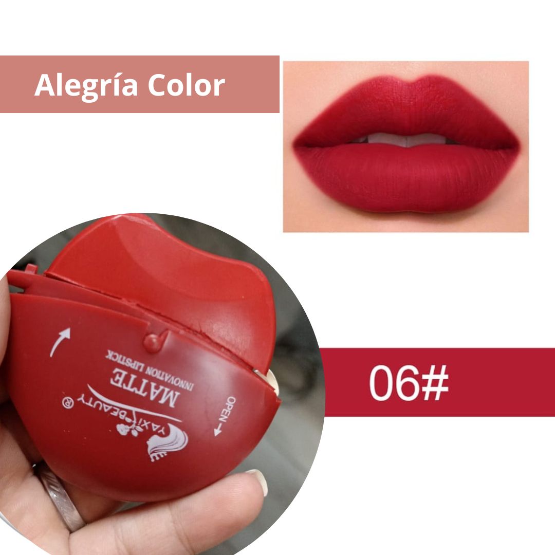 Labial mate en forma de labio