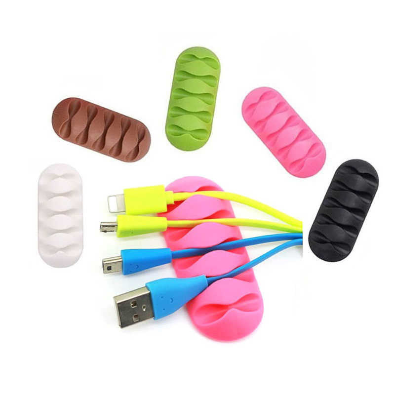 SOPORTE PARA CABLES EN SILICONA X 3 UNDS